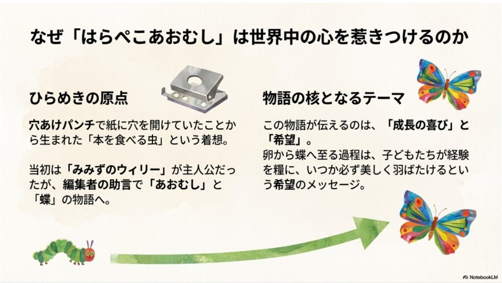 穴あけパンチから生まれた着想と成長・希望という物語のテーマ解説