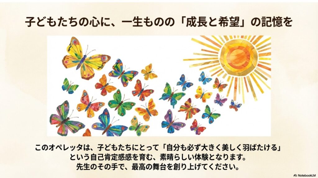 太陽に向かって羽ばたくたくさんの蝶のイラスト