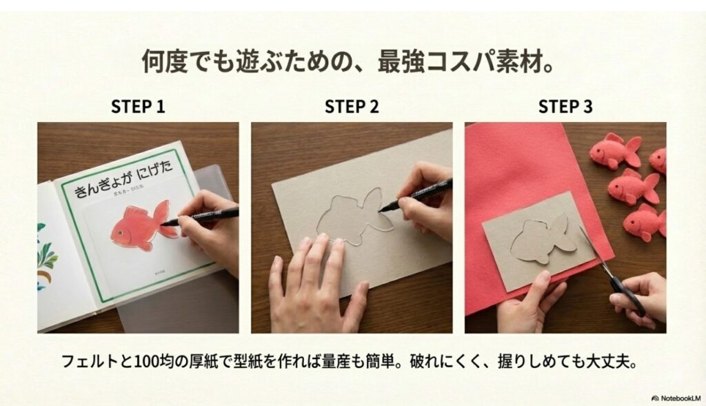 製作：クリアファイルを使った型紙作成の手順