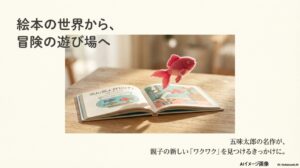 アイキャッチ：絵本から飛び出す金魚