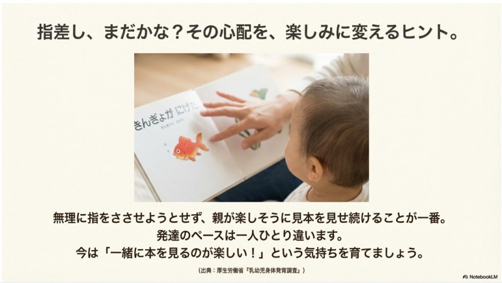 接し方：無理強いしない指差しのお手本