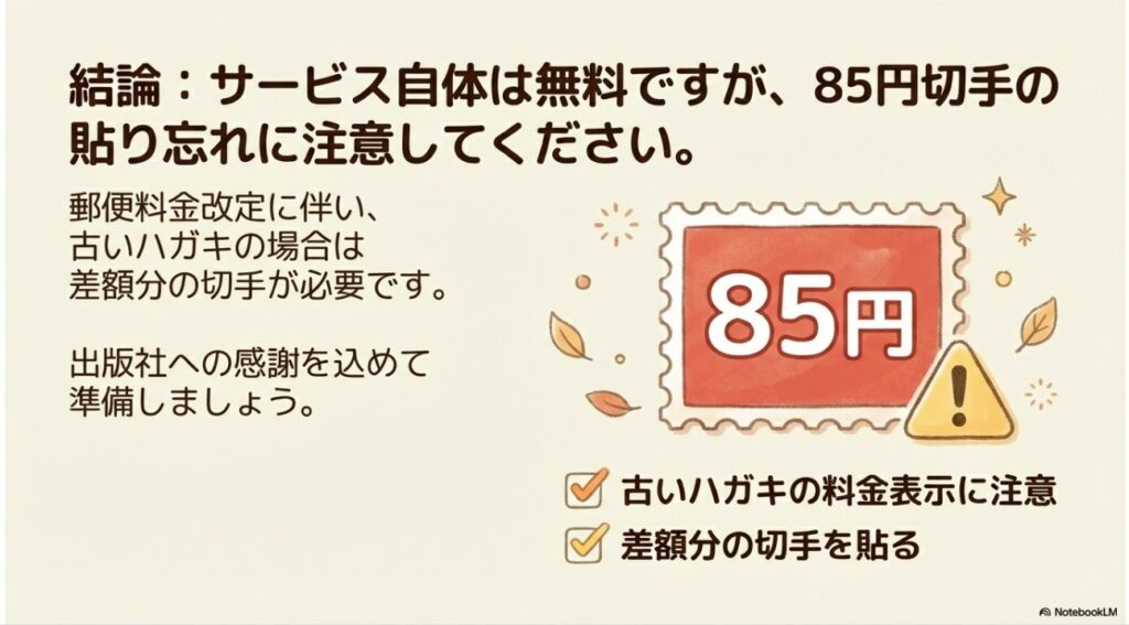 2026年現在の郵便料金85円切手の貼付と、古いハガキを使用する際の注意点