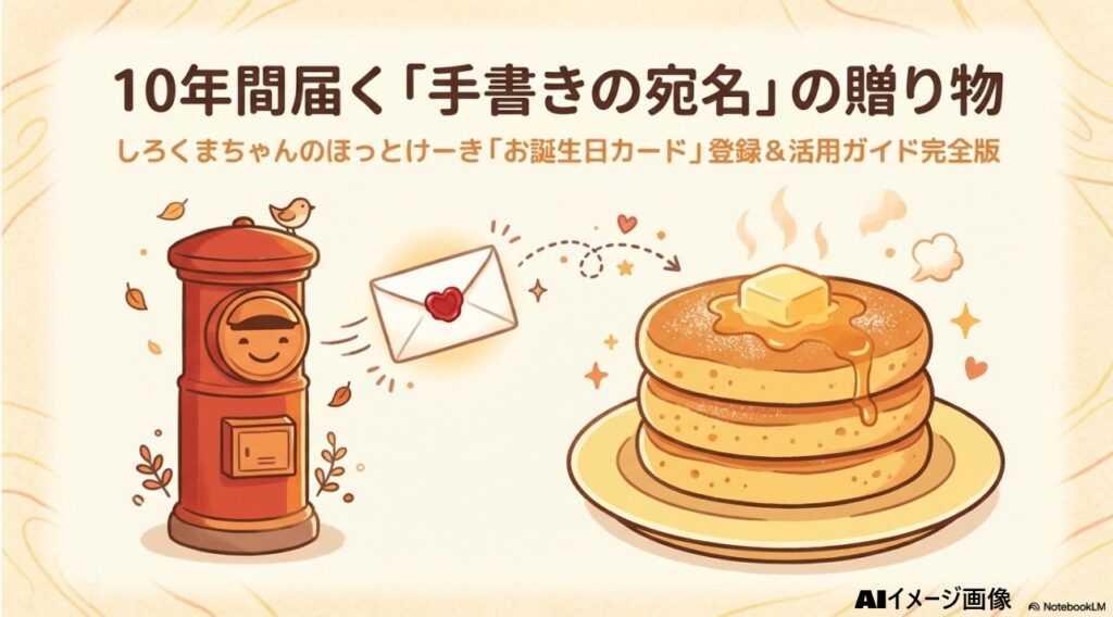 10年間から7年間へ。手書きの宛名で届く「しろくまちゃんのお誕生日カード」登録活用ガイドのメイン画像