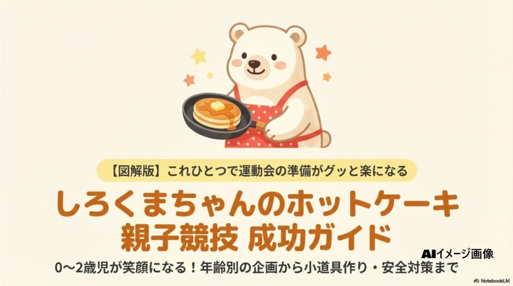 しろくまちゃんのホットケーキ親子競技成功ガイドのアイキャッチ画像
