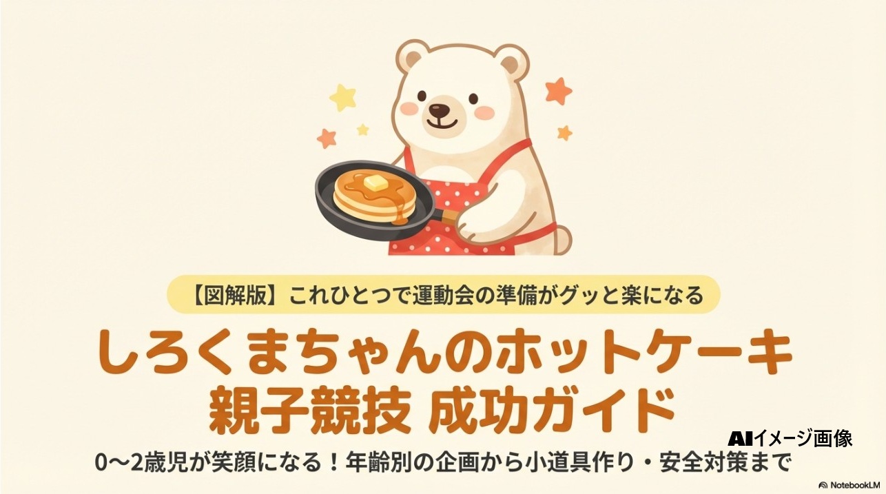 しろくまちゃんのホットケーキ親子競技成功ガイドのアイキャッチ画像