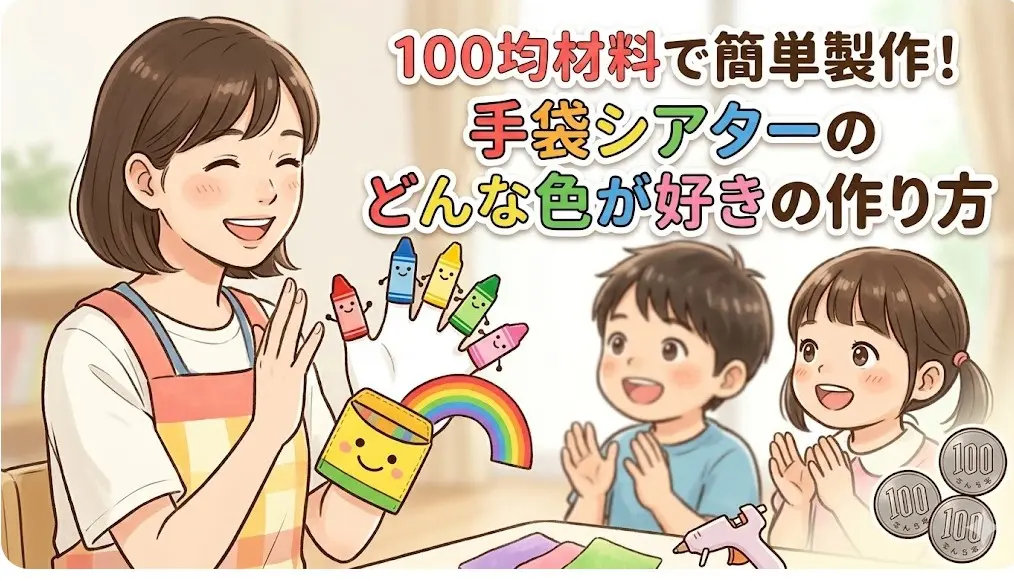 手袋シアターのどんな色が好きの作り方！のアイキャッチ画像